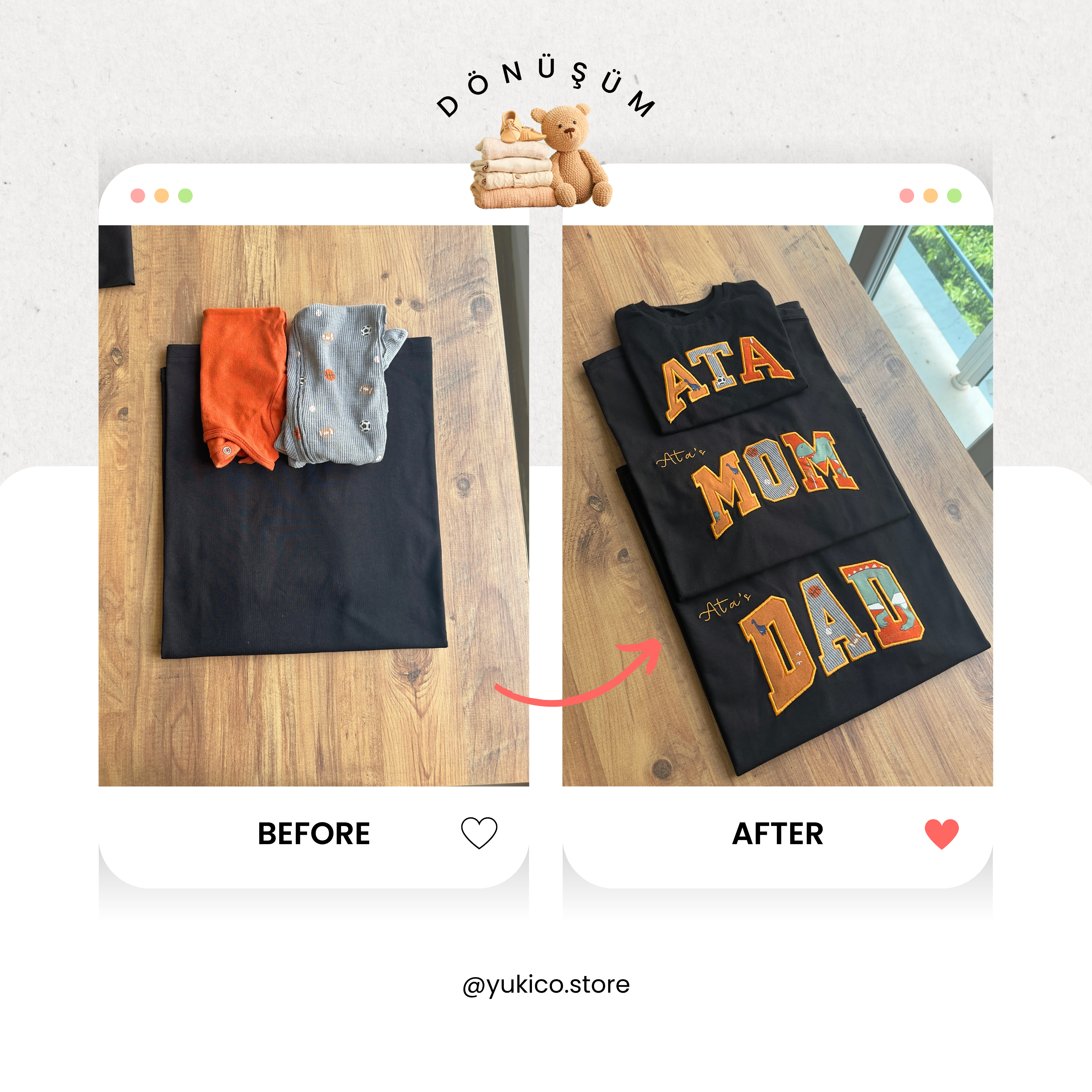 Mama & Papa & Mini Sweatshirt Familien-Set