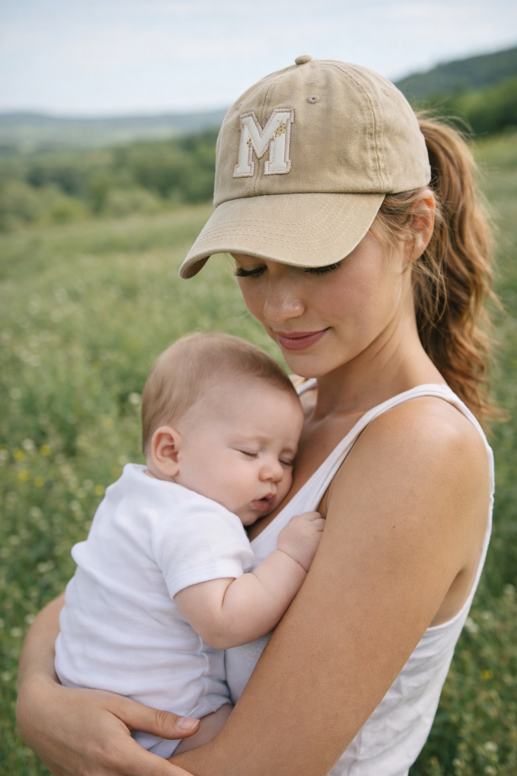 Erinnerungskappe aus Babykleidung – personalisiert & bestickt – Unikat mit Herz