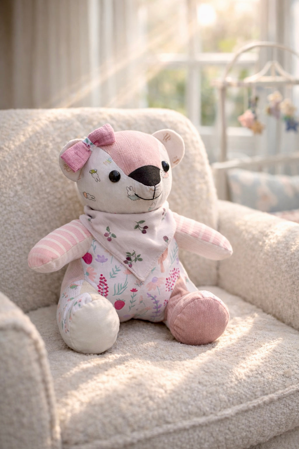 Erinnerungsbär aus Babykleidung – Handgemachter Teddybär – Persönliches Andenken & Geschenk zur Geburt